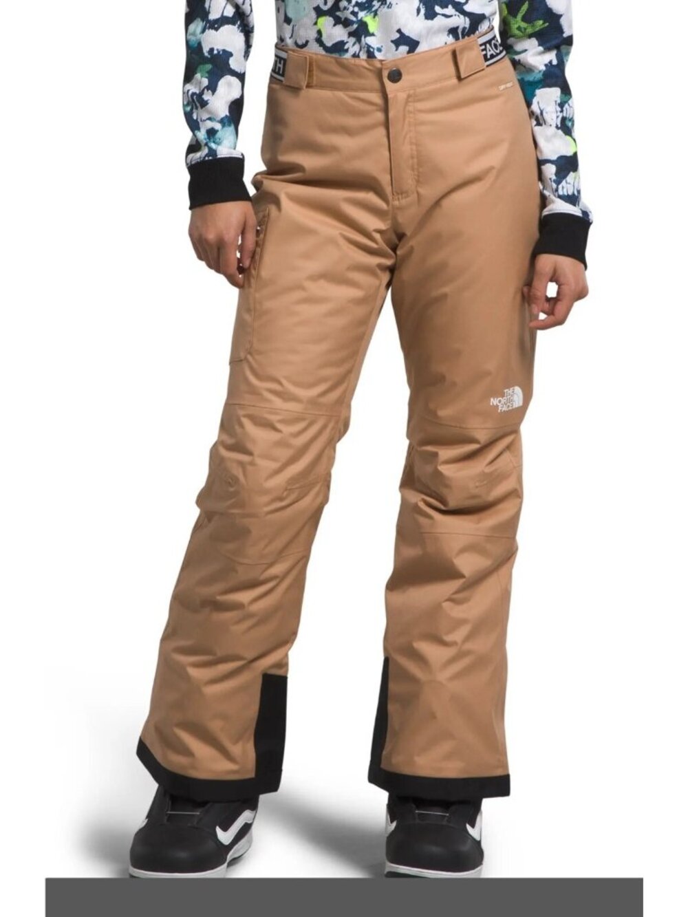 The North Face Kids Girls Freedom Insulated Snow Ski Pants Almond Size L / 12